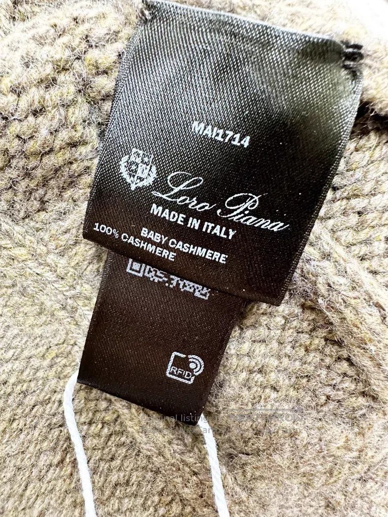 Loro Piana Loro Piana Khaki color textured cable knit sweater cardiga Size S / US 4 / IT 40 - 6 Thumbnail