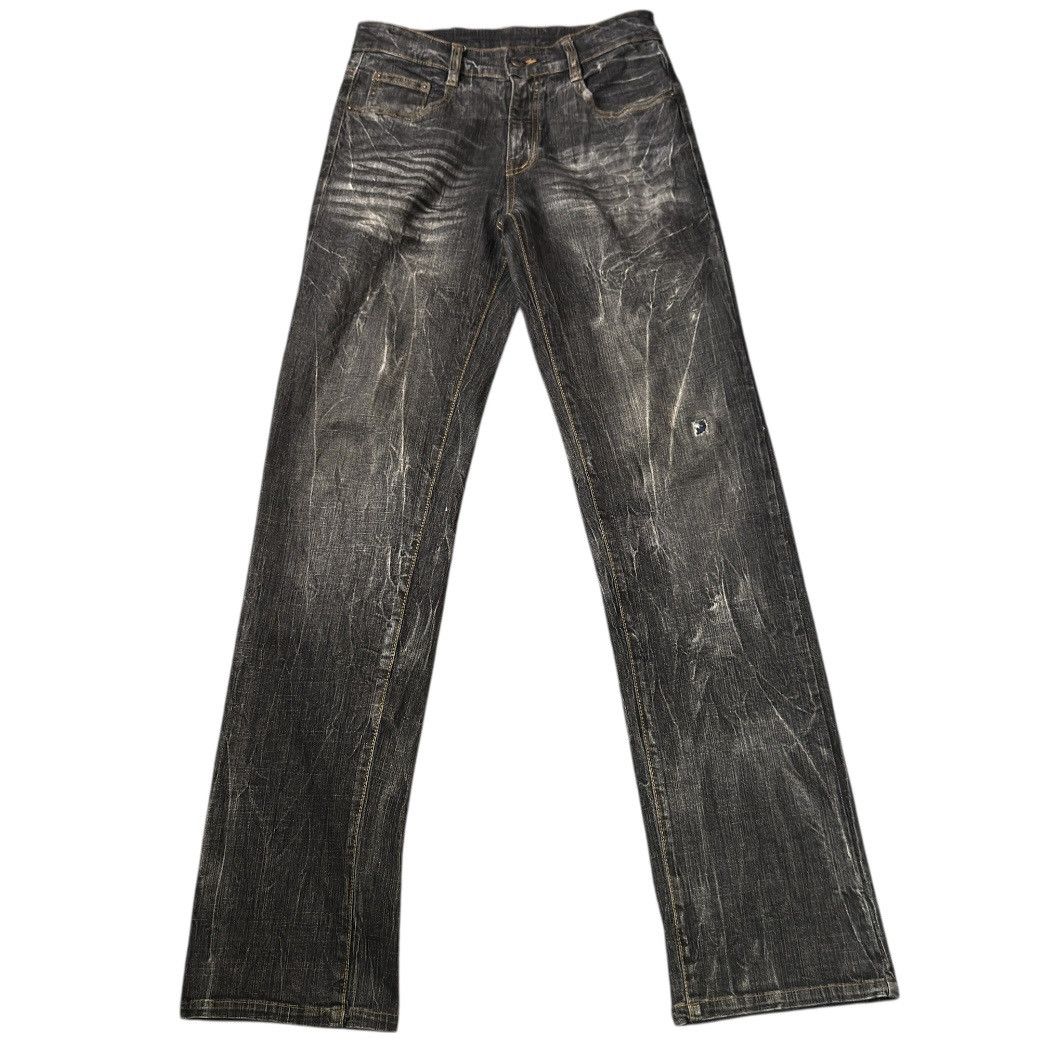 Le Grande Bleu (L.G.B.) 🔥🇯🇵 Y2K Japanese D-Douh Wash Out Punk Grunge Distressed Denim Size US 29 - 1 Thumbnail