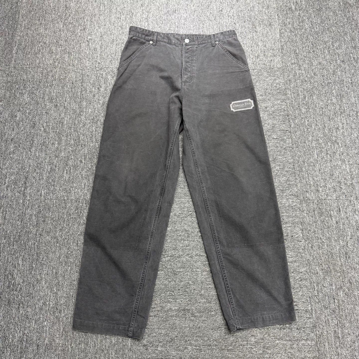 Dior Dior Embroidered Logo Distressed Jeans Size US 31 - 1 Thumbnail