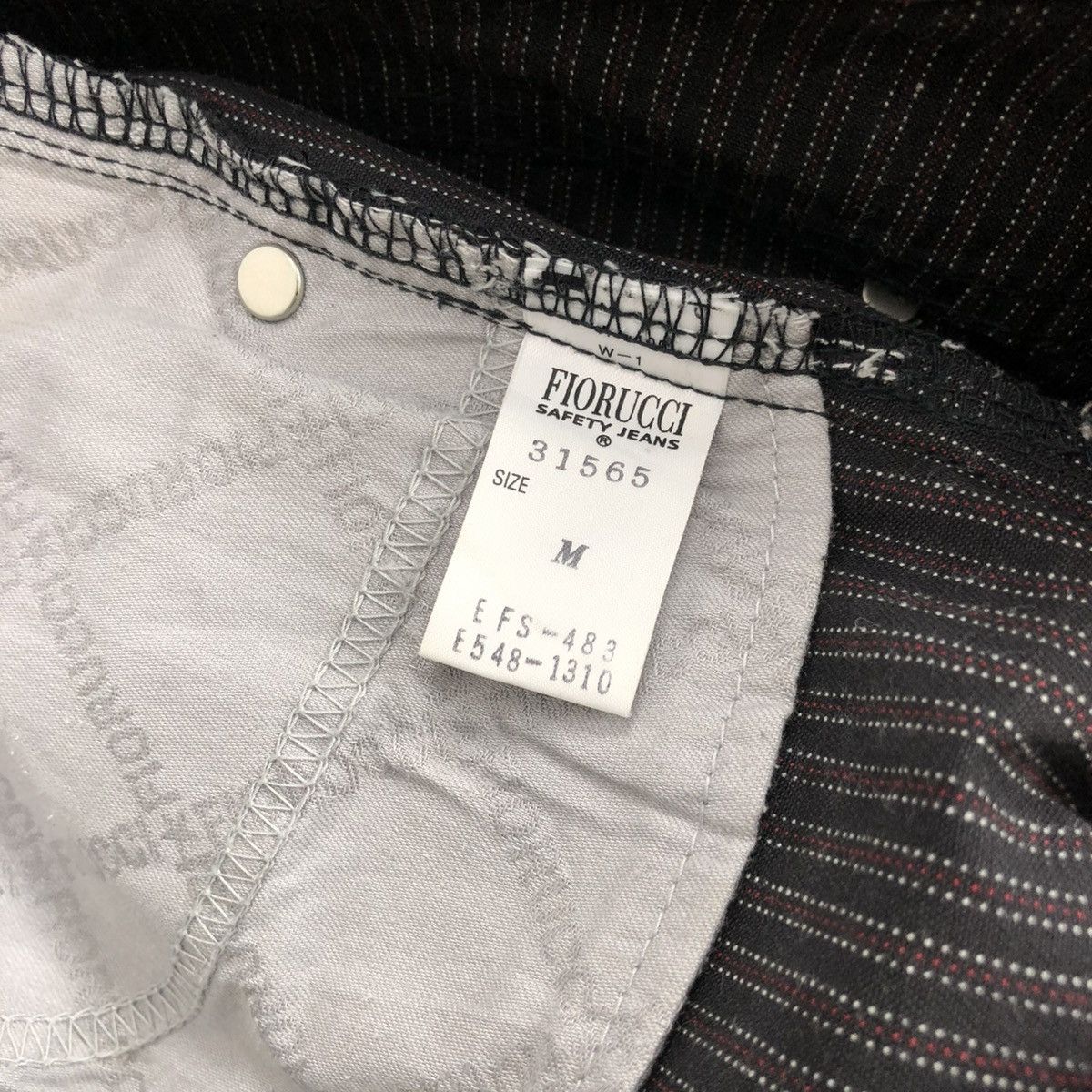 If Six Was Nine 1990s Fiorucci Safety Stripped Baggy Lgb Y2K Flared Jeans Size US 30 / EU 46 - 9 Thumbnail