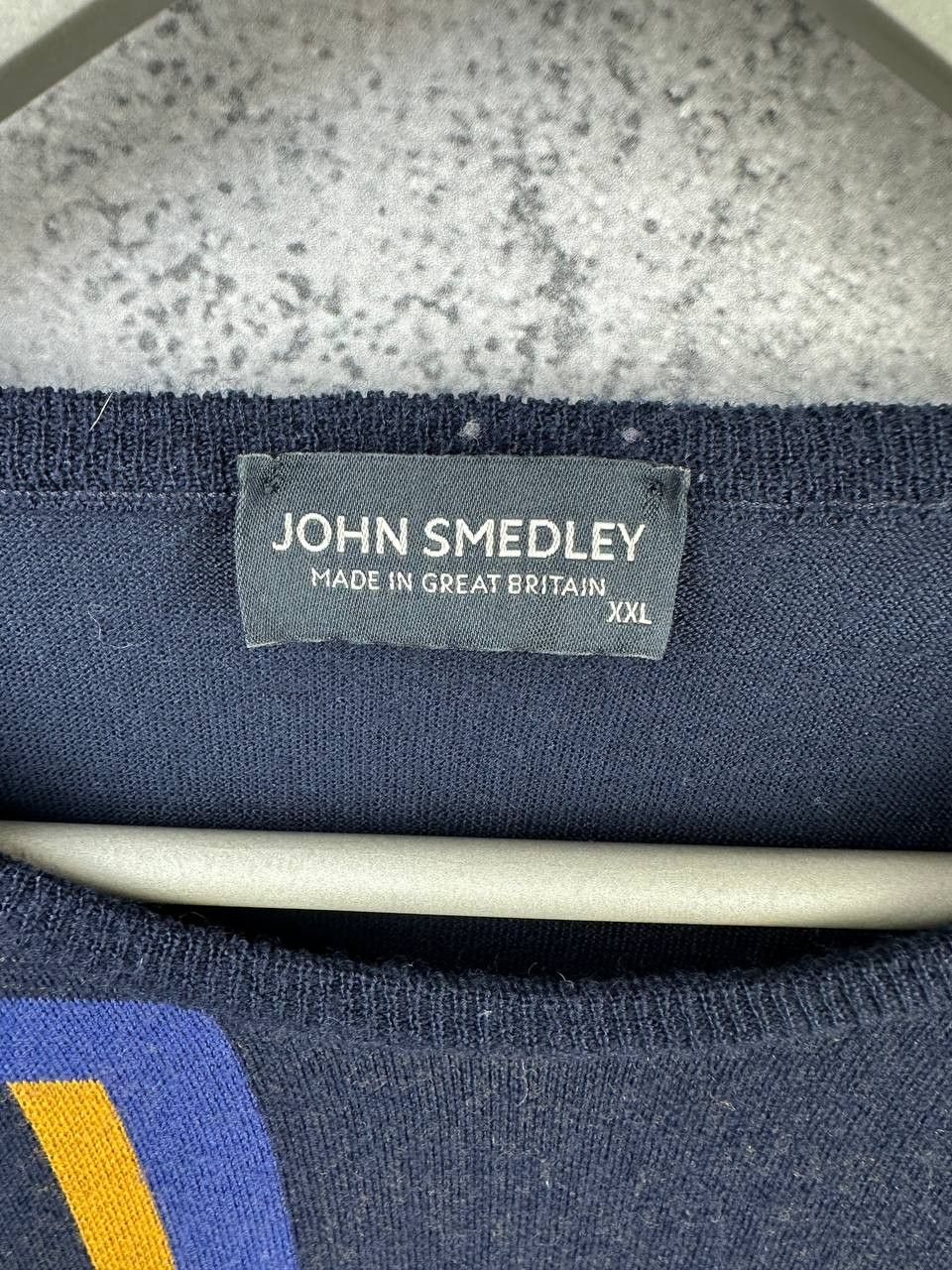 John Smedley John Smedley Crew Neck Sweater Cube Print Merino Wool Size US XXL / EU 58 / 5 - 12 Thumbnail