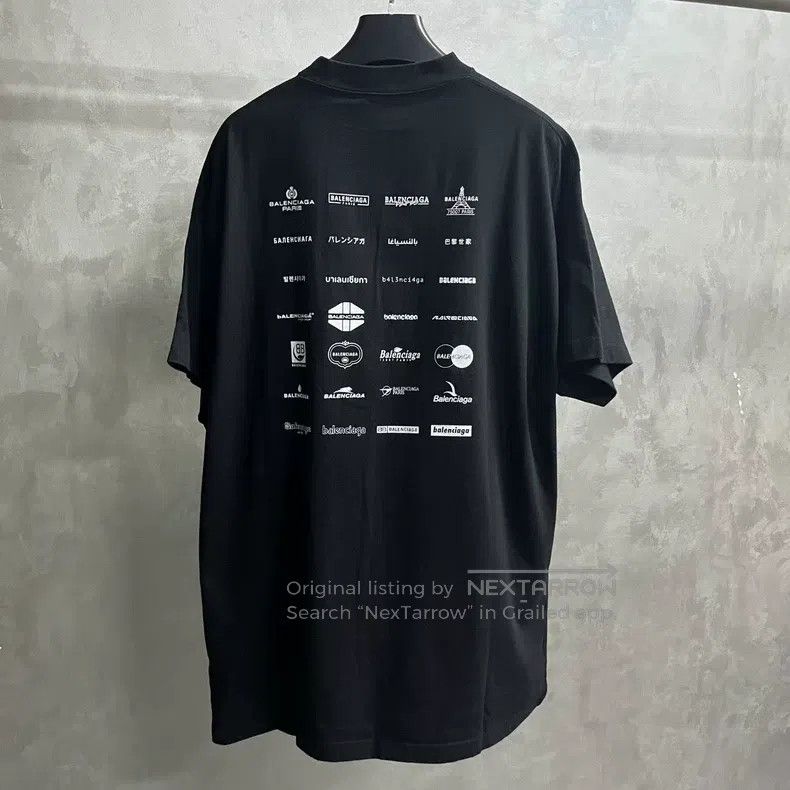 Balenciaga Balenciaga Black Letter Logo Print Short Sleeve T-Shirt Size US M / EU 48-50 / 2 - 5 Thumbnail