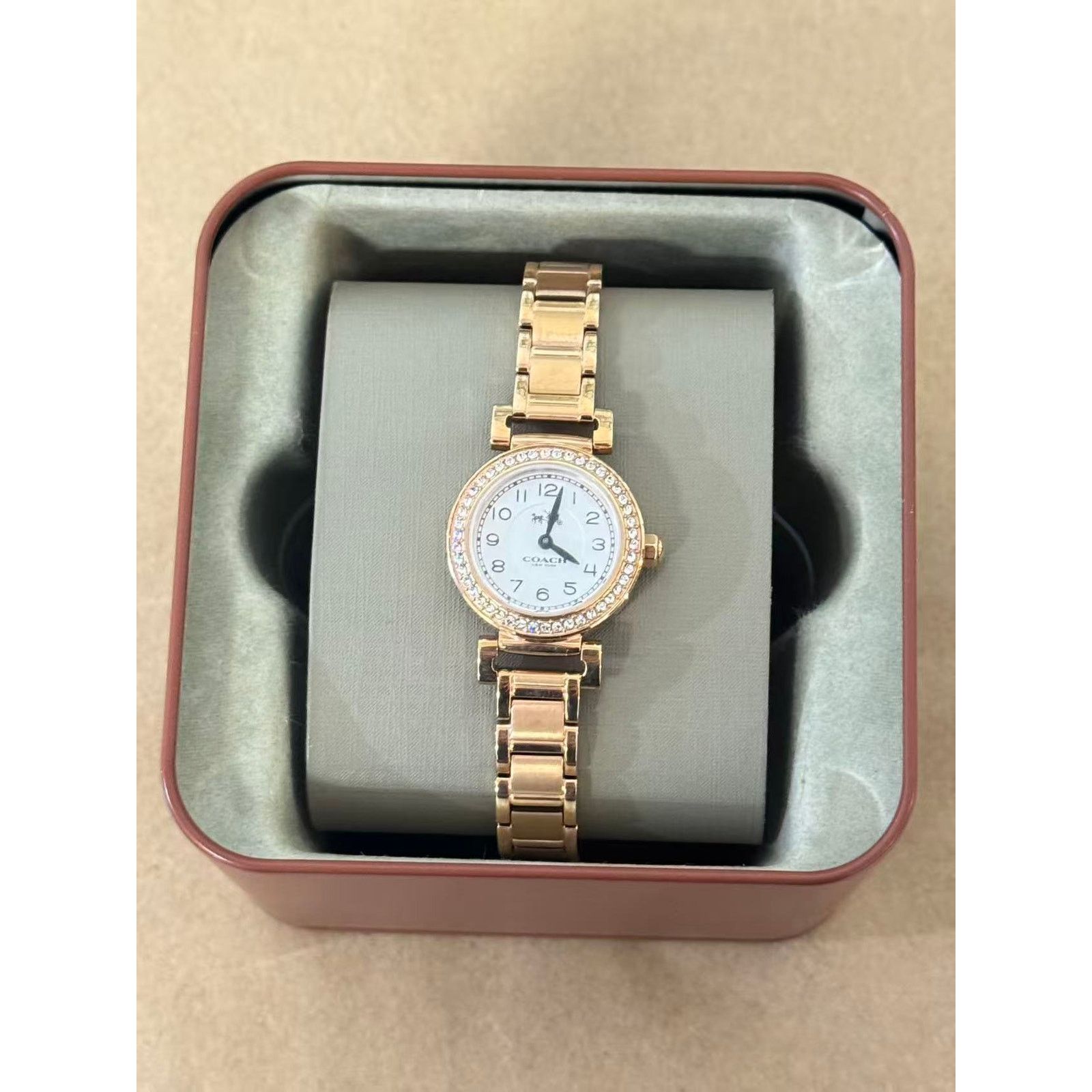 Coach Coach Madison Crystals White Dial Rose Steel Strap 14502405 Size ONE SIZE - 1 Thumbnail