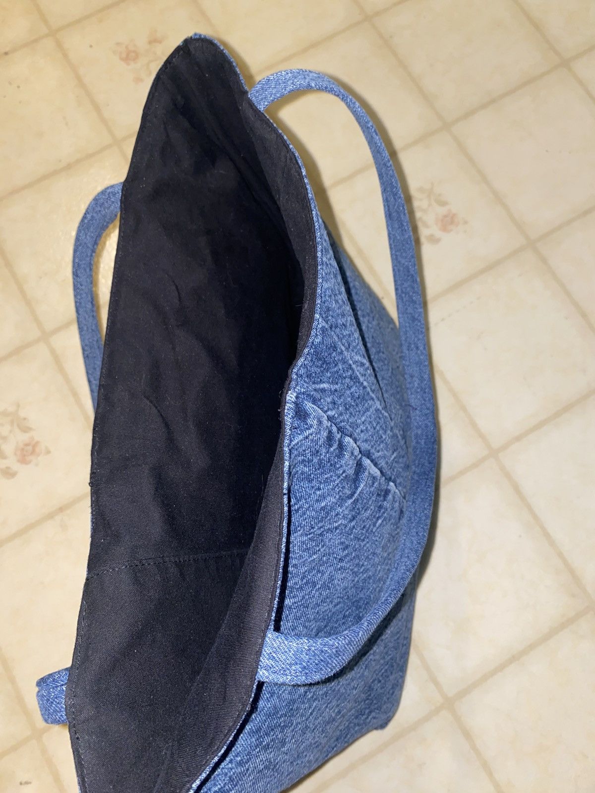 Vintage Upcycled Stonewashed Jean Tote Denim Bag Size ONE SIZE - 3 Thumbnail