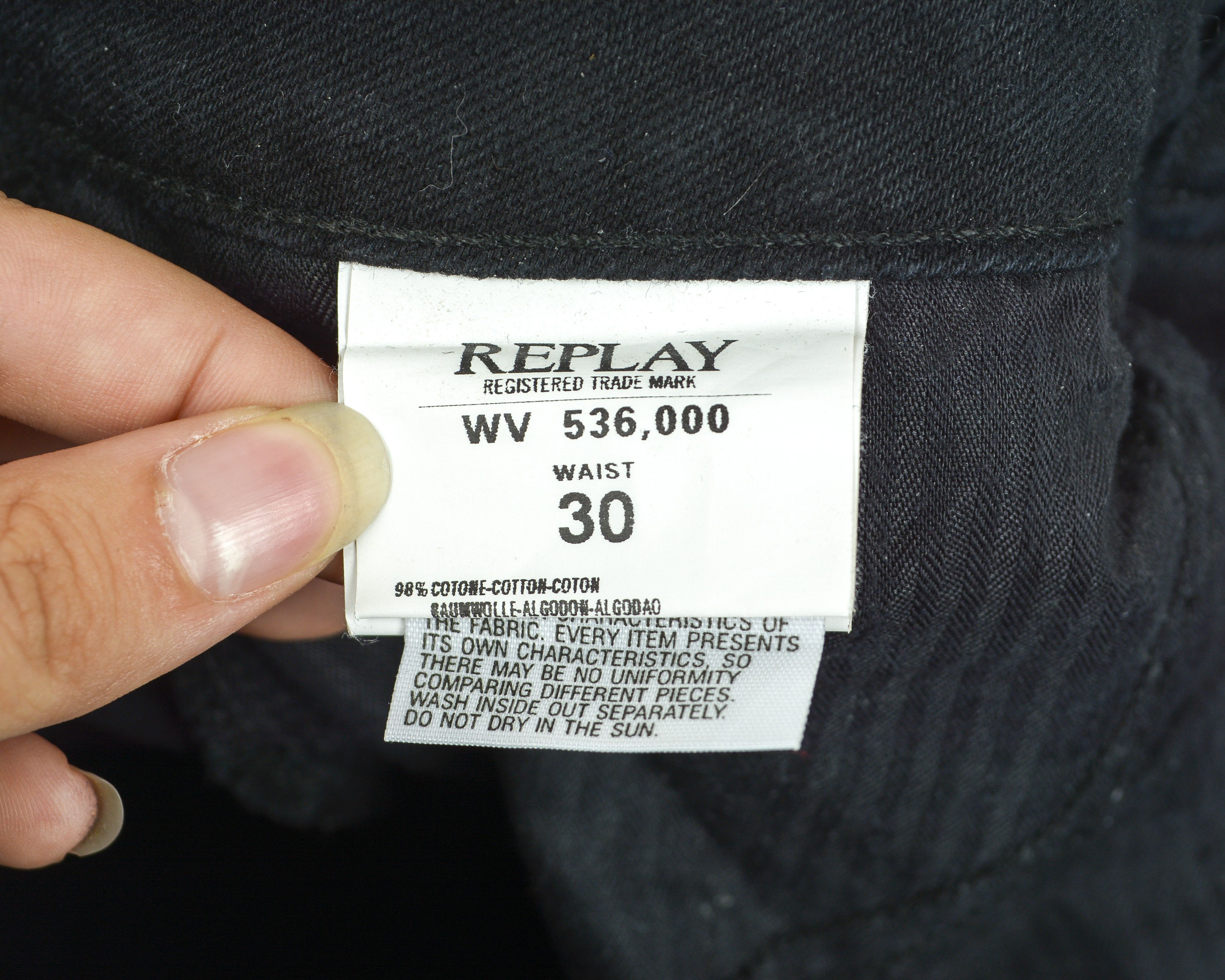 Replay W30 L34 Slim Fit Tapered Jeans Denim Pants Trousers Stretchy Size US 30 / EU 46 - 9 Thumbnail