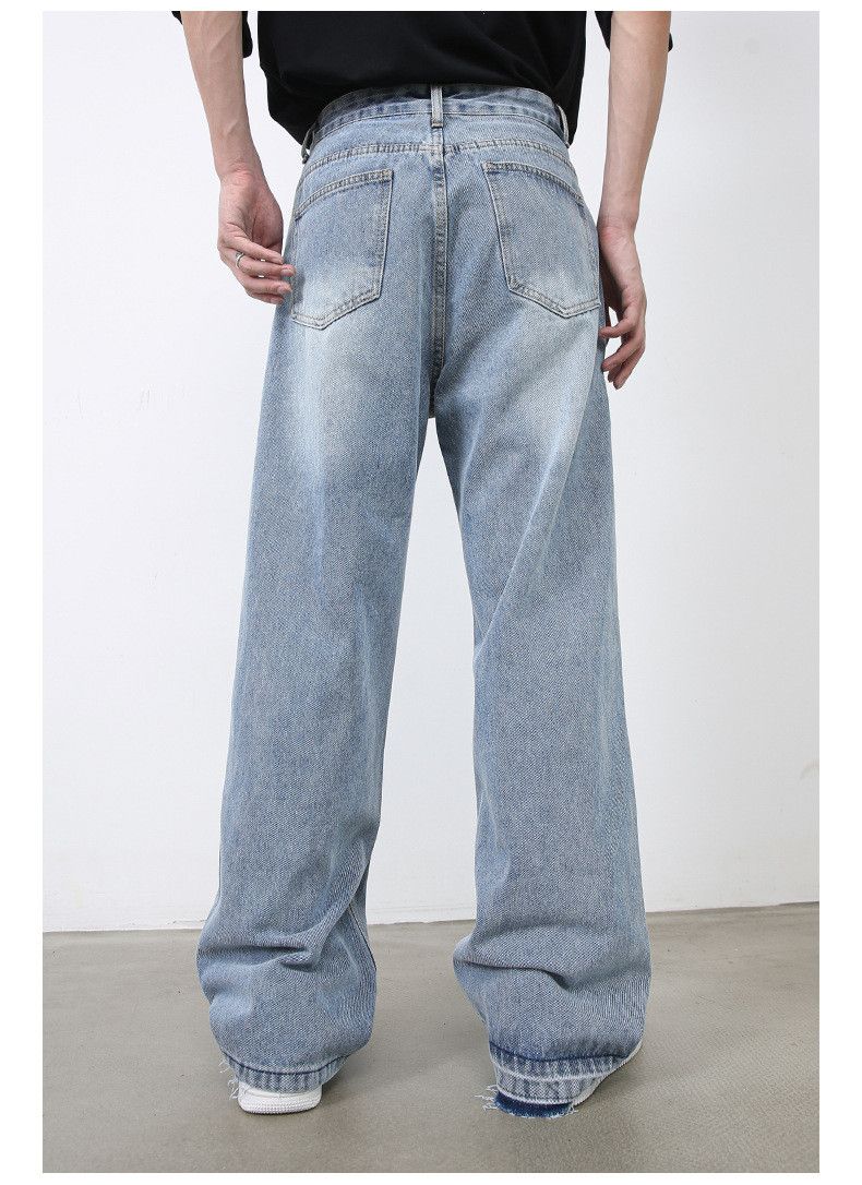 Japanese Brand × Jean American retro street men's versatile loose ripped jeans Size US 32 / EU 48 - 7 Thumbnail
