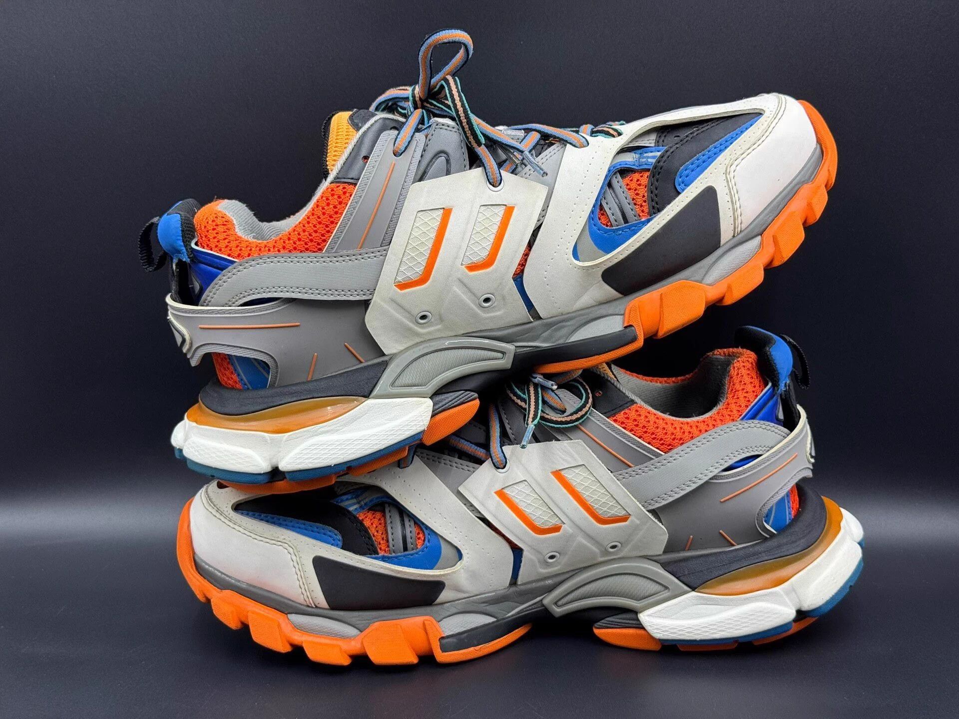 Balenciaga Balenciaga Track 1.0 Men's White Orange Low Top Trainer Size US 9 / EU 42 - 4 Thumbnail