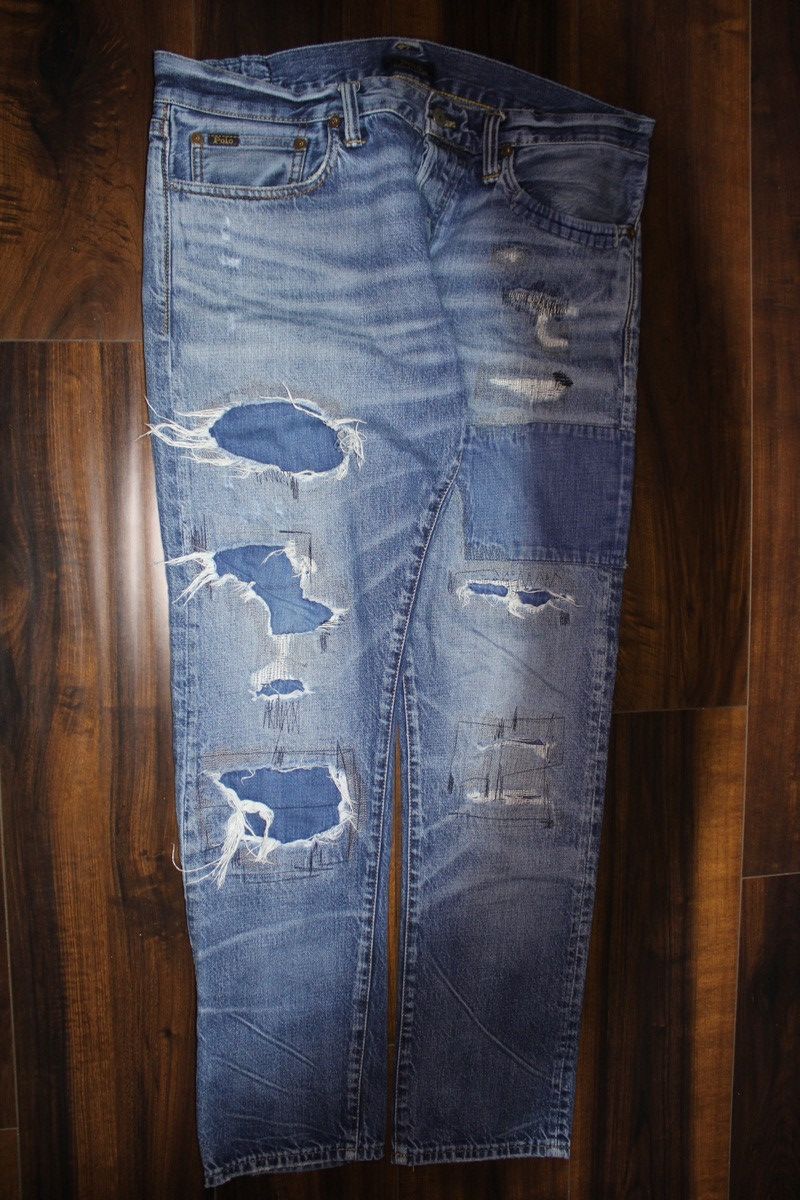 Polo Ralph Lauren Skinny polo patch work jeans Size US 32 / EU 48 - 1 Thumbnail