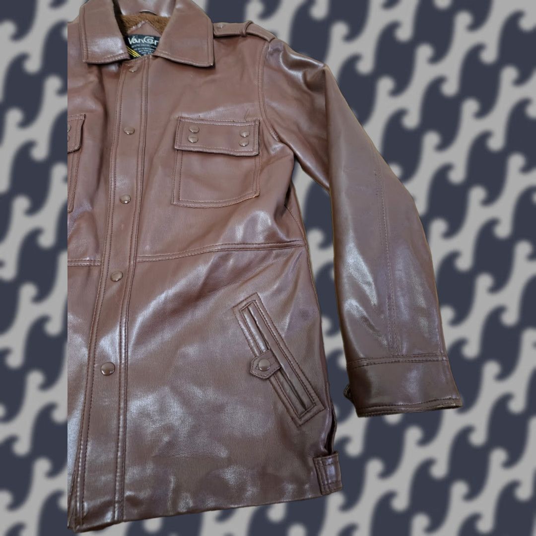 Vintage VINTAGE VanCort Men’s Jacket S Brown Faux Leather Button Up Jacket Mens Small Brown Faux Leather Button Up Size US S / EU 44-46 / 1 - 1 Thumbnail