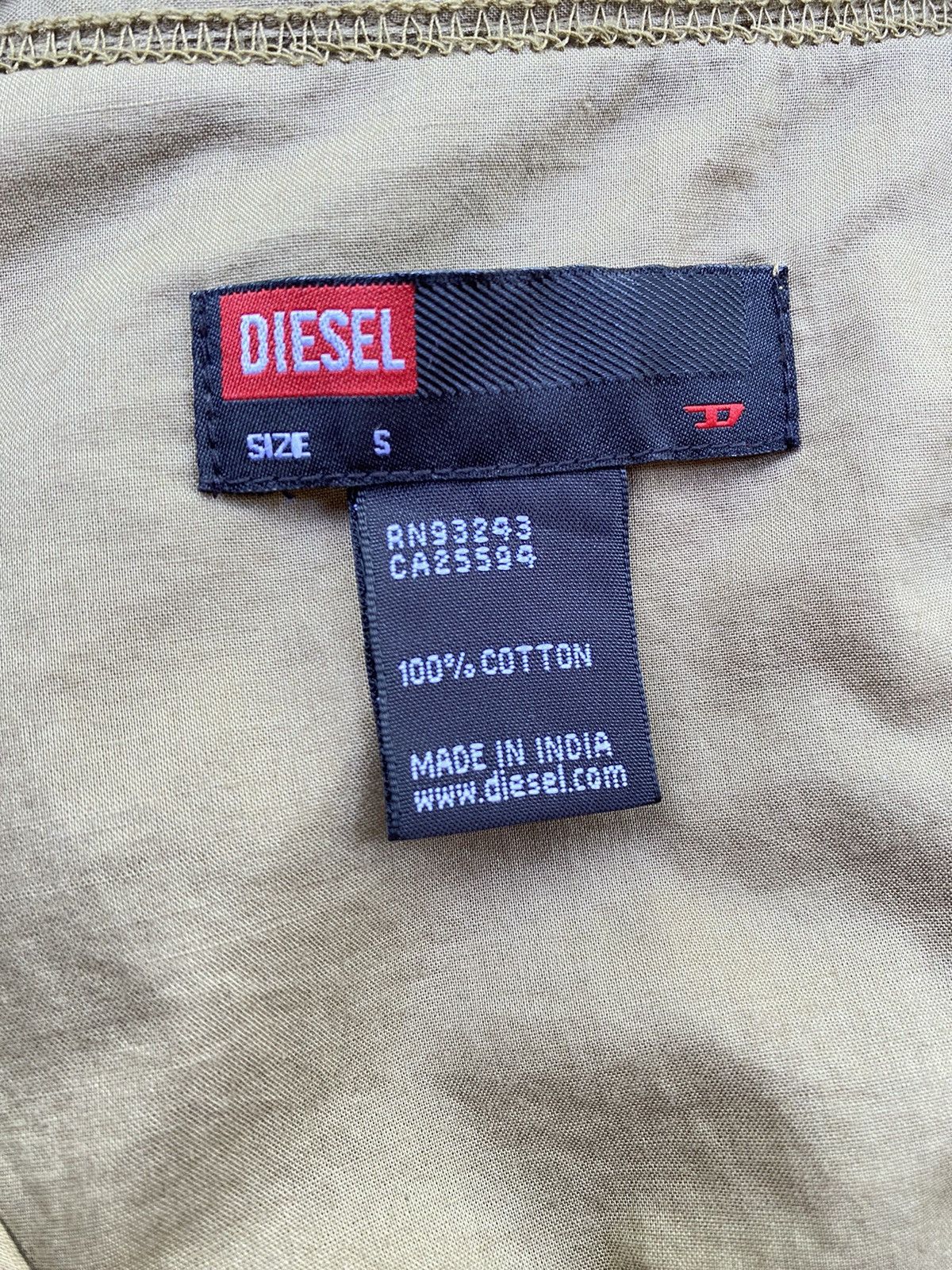 Diesel Diesel Y2K khaki shirt Size S / US 4 / IT 40 - 4 Thumbnail