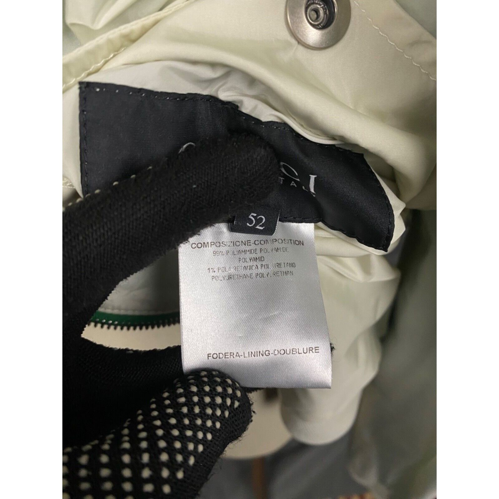 Gucci Gucci Men's Green Beige Reversible Nylon Bomber Jacket Size Size US L / EU 52-54 / 3 - 19 Thumbnail