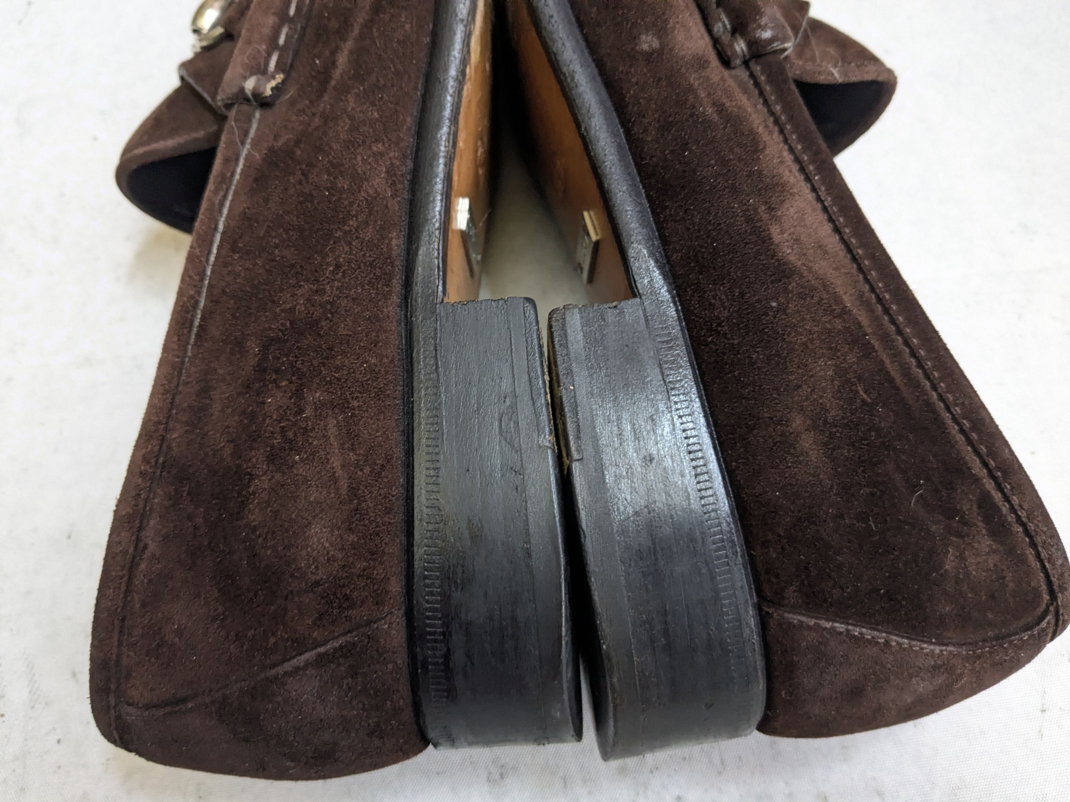 Gucci Gucci Horsebit Loafers Brown Suede Leather 9.5 D Snaffle Size US 9.5 / EU 42-43 - 10 Thumbnail