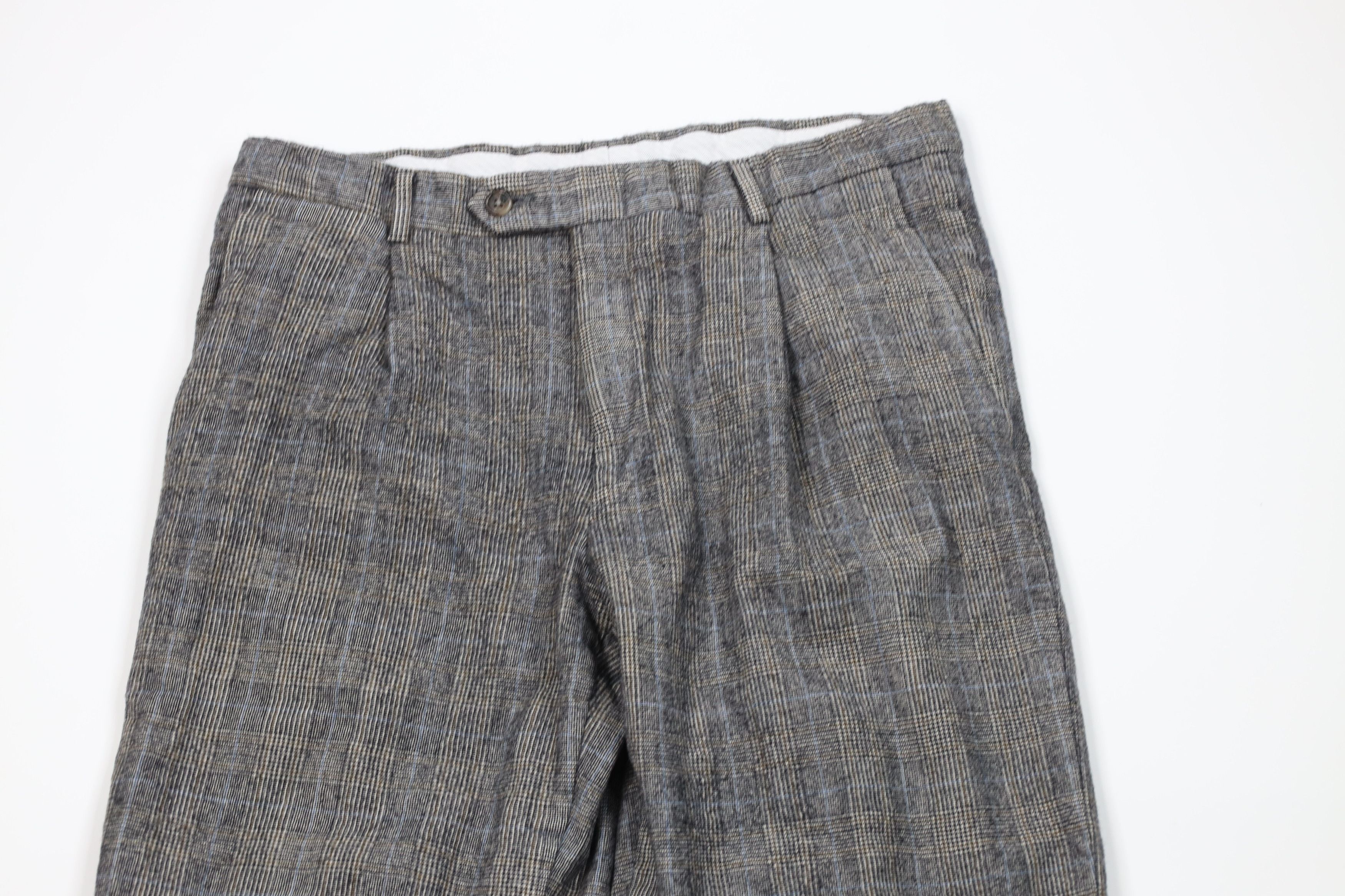 Vintage Vintage 90s Streetwear Tweed Houndstooth Plaid Chino Pants Size US 32 / EU 48 - 2 Thumbnail