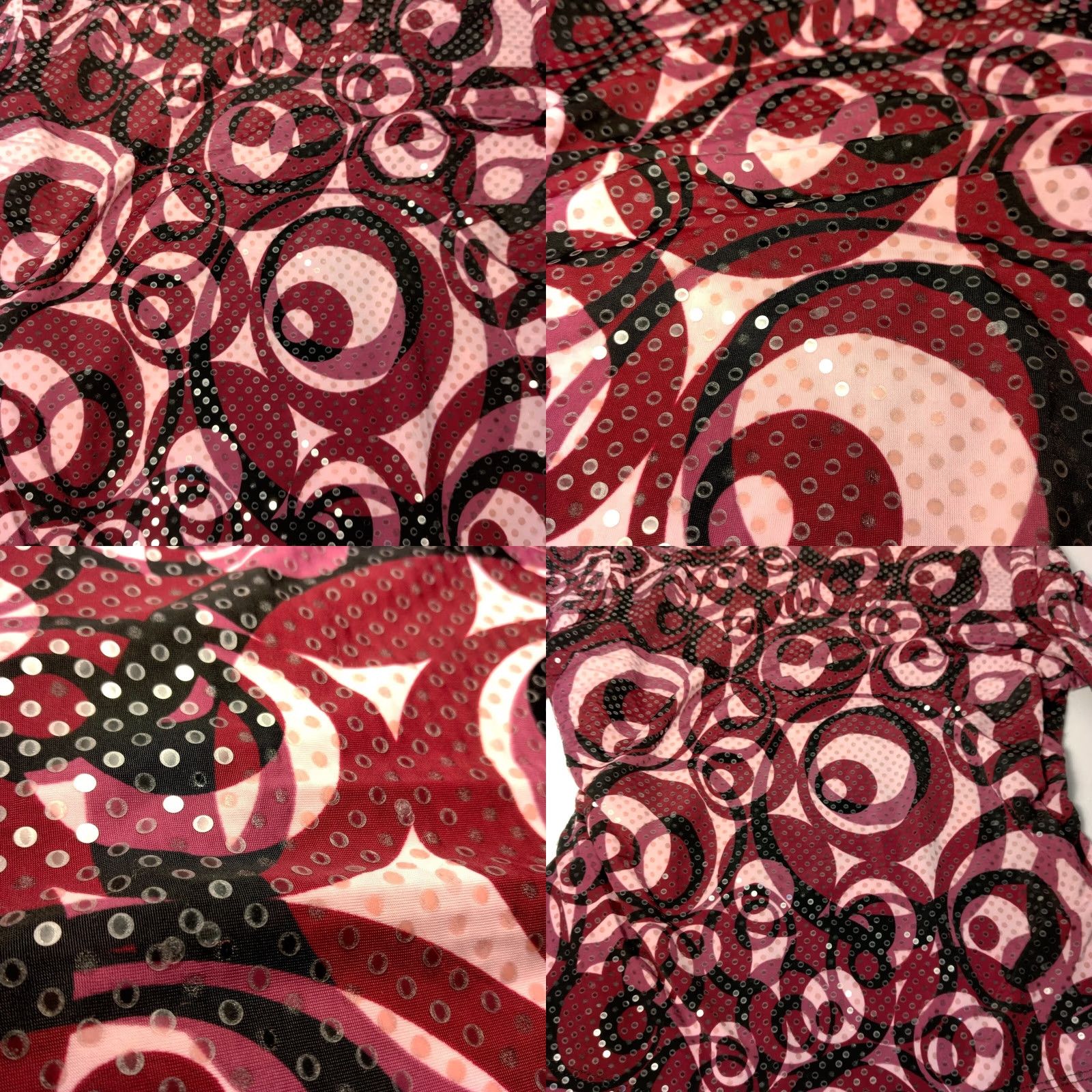 Vintage VINTAGE I.N. Studio Faux Wrap Shirt Womens XL Purple Sequin Swirl 3/4 Sleeve V-Neck Tie Y2K Size XL / US 12-14 / IT 48-50 - 10 Thumbnail