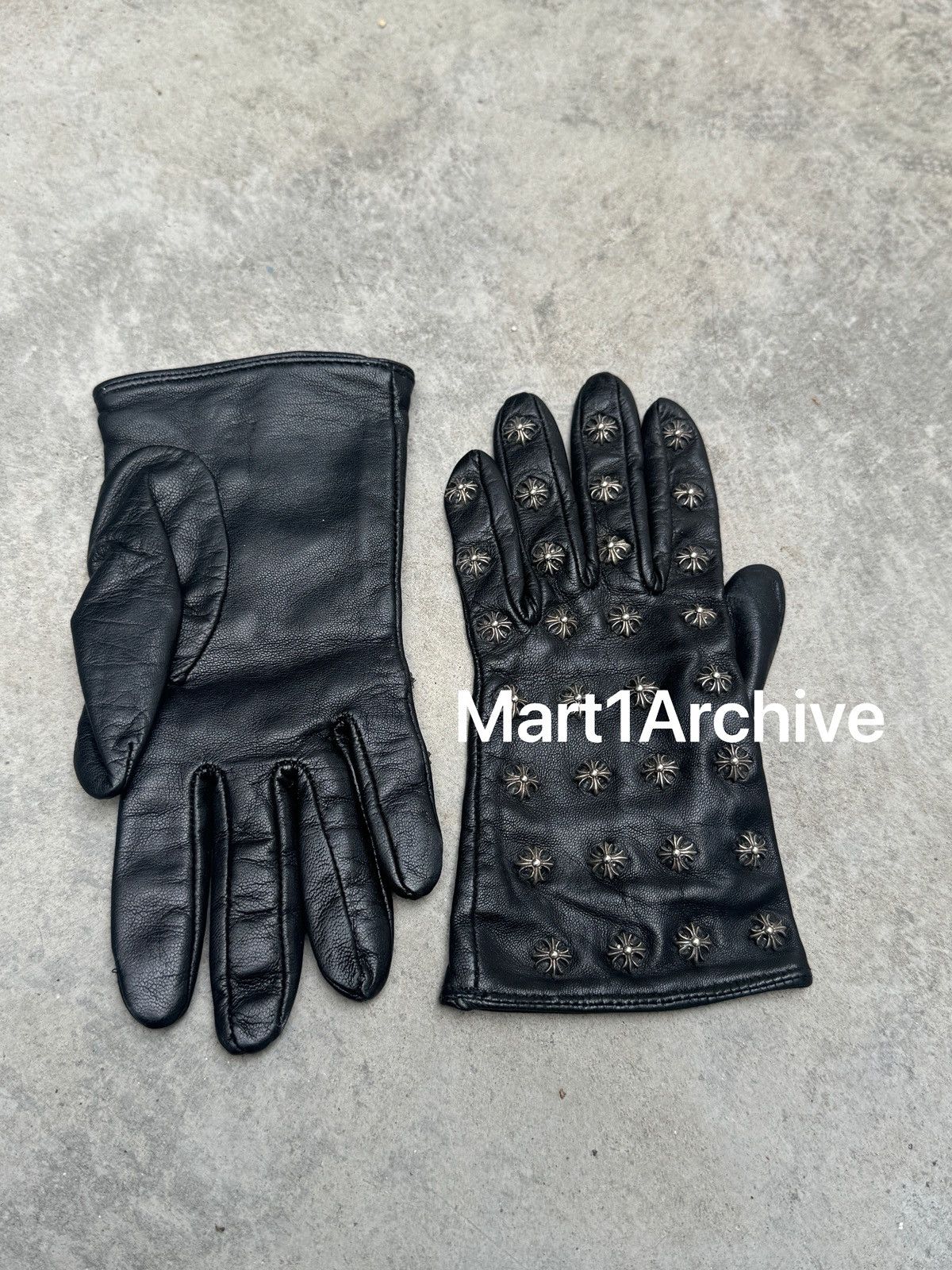 Chrome Hearts Chrome Hearts 925Sliver Pin Lamb Skin Glove Size ONE SIZE - 2 Thumbnail