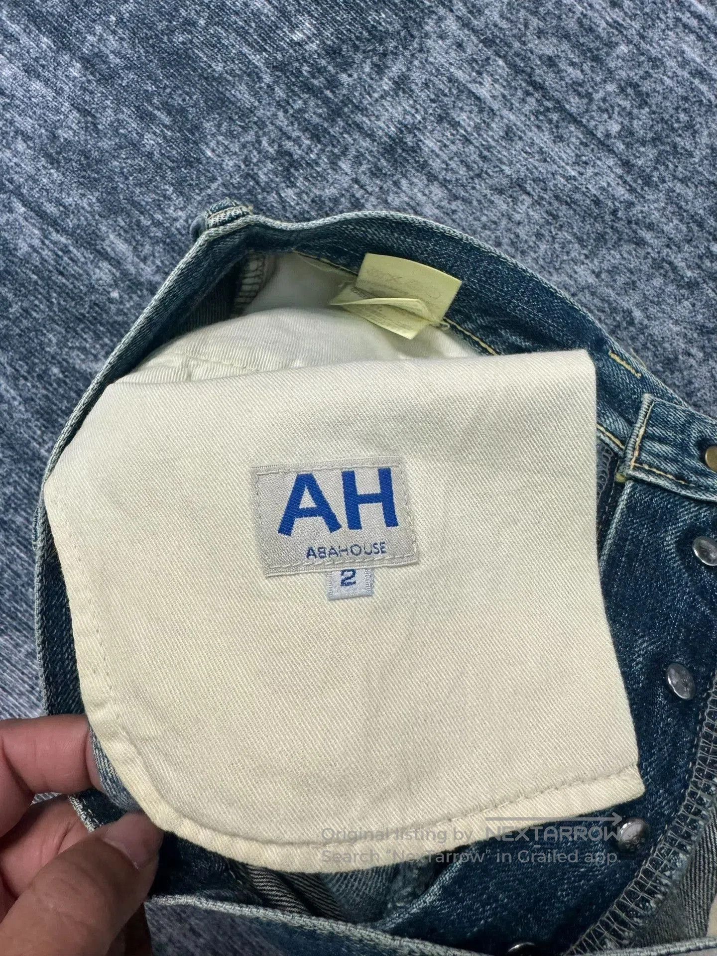 Vintage Vintage ABAHOUSE 00s Washed Blue Jeans. Size US 31 - 6 Thumbnail