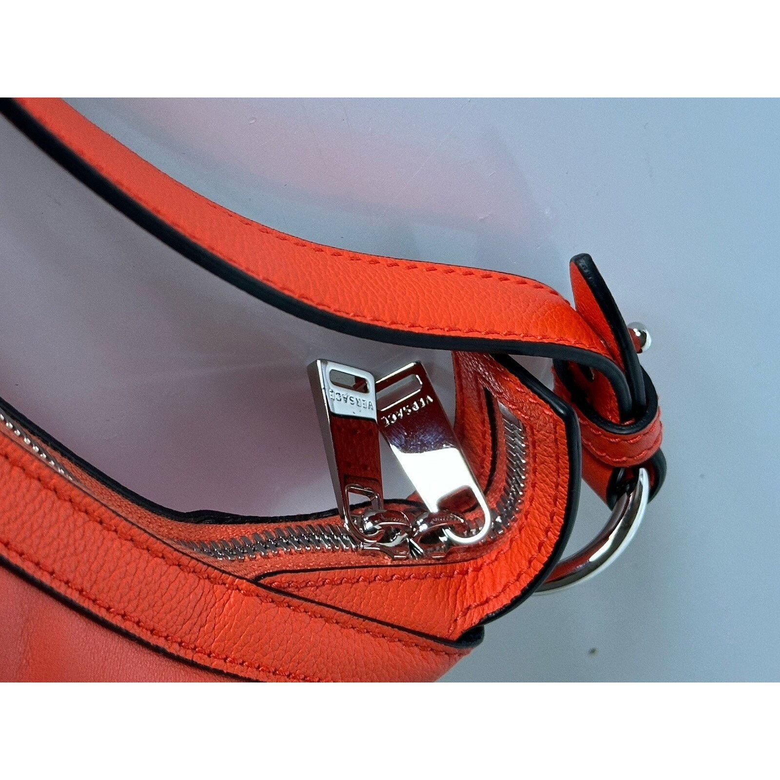 Versace Versace Medusa Leather Small Orange Hobo Bag 1007680 Size ONE SIZE - 11 Thumbnail