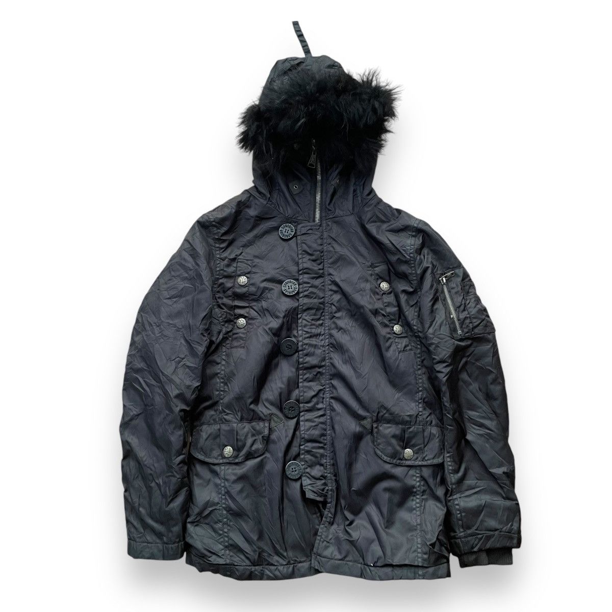 If Six Was Nine × Roen × Seditionaries ABORDAGE HIROMU TAKAHARA SKULL FUR RACOON PUNK GOTHIC JACKET Size US M / EU 48-50 / 2 - 1 Thumbnail