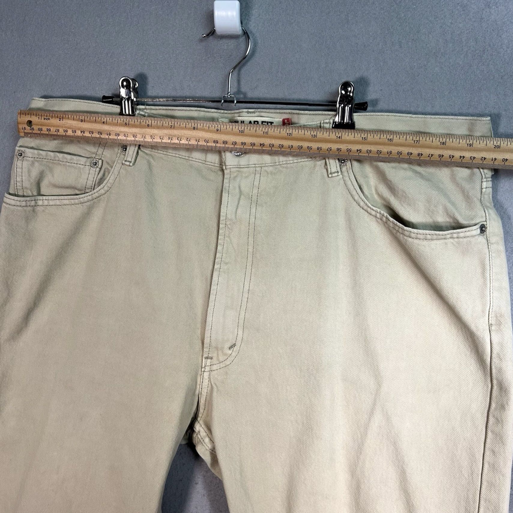 Levi's Levi's 505 Jeans Beige Adult 42 x 30 Regular Fit Mens Denim Size US 42 / EU 58 - 2 Thumbnail