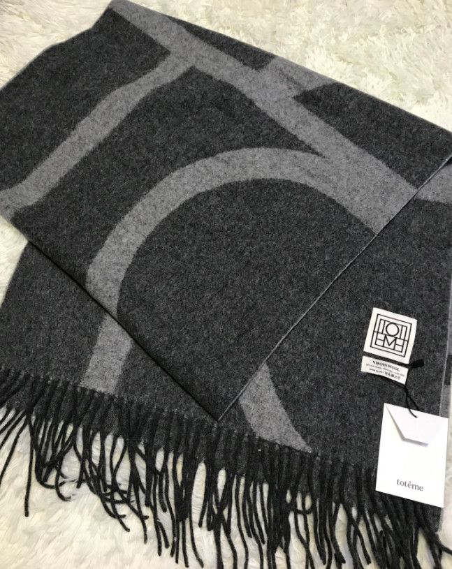 Toteme Toteme Monogram jacquard wool scarf Size ONE SIZE - 1 Thumbnail