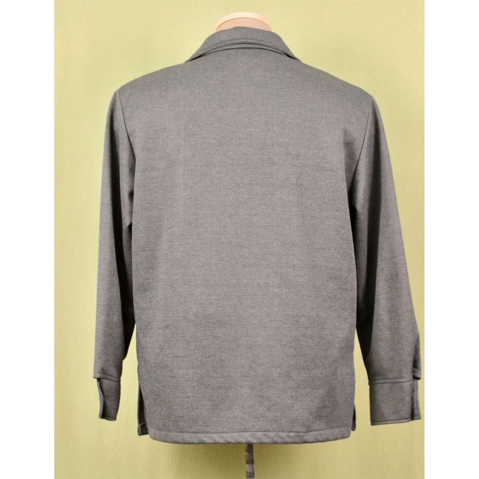 JCPenney VINTAGE JC Penney Men's VTG 70s Grey 2 PC Polyester Leisure Suit Sz 42 1970s Disco Mens Size 36R - 5 Thumbnail