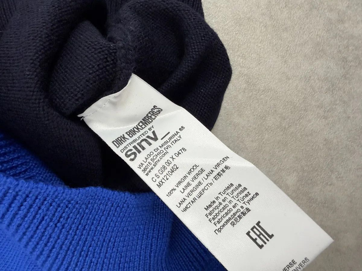 Dirk Bikkembergs 2000s Bikkembergs Two Tone Blue & Black Wool Sweater Size US S / EU 44-46 / 1 - 12 Thumbnail
