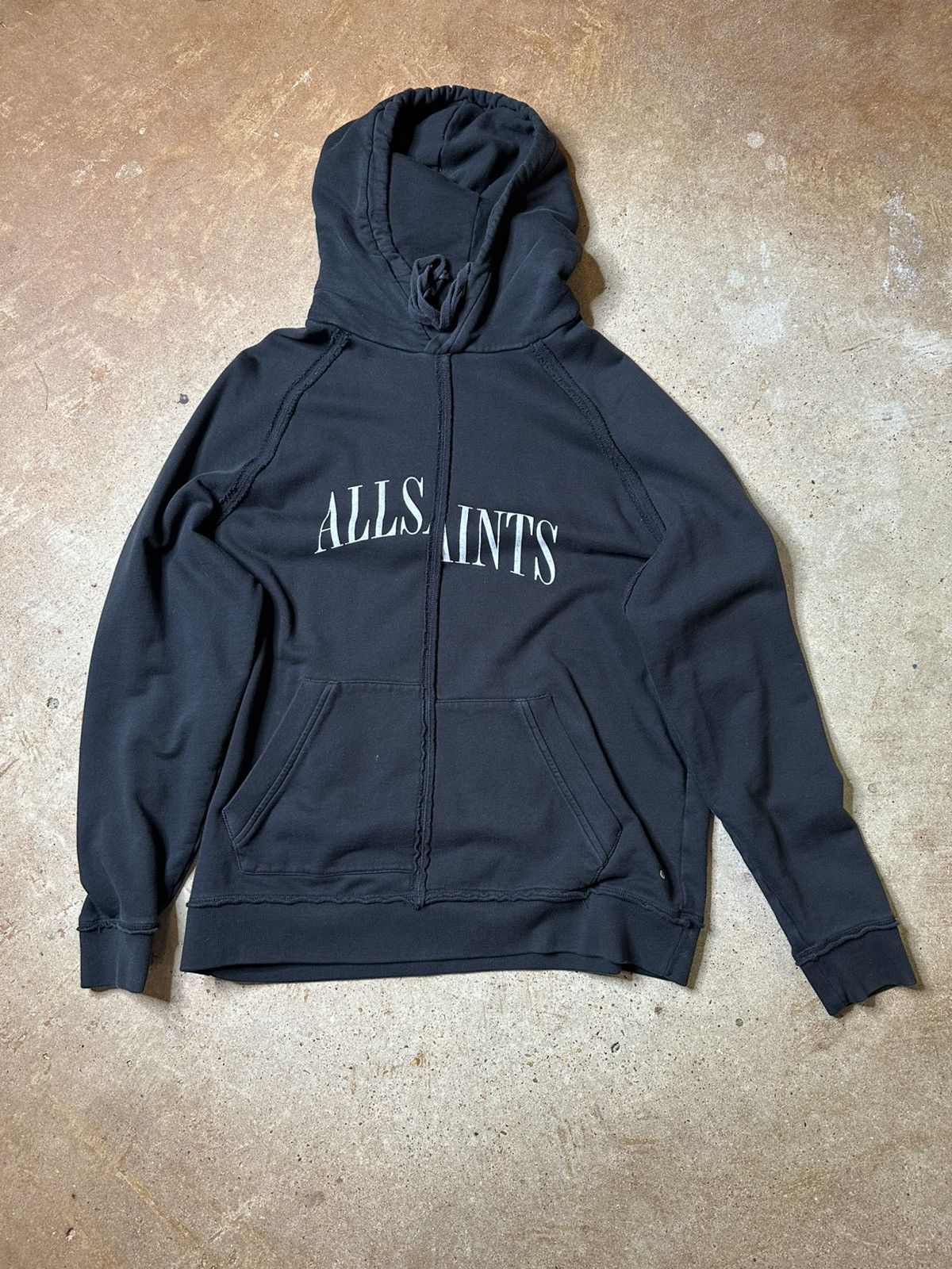 Allsaints Allsaints Offset Black Hoodie Size US L / EU 52-54 / 3 - 1 Thumbnail