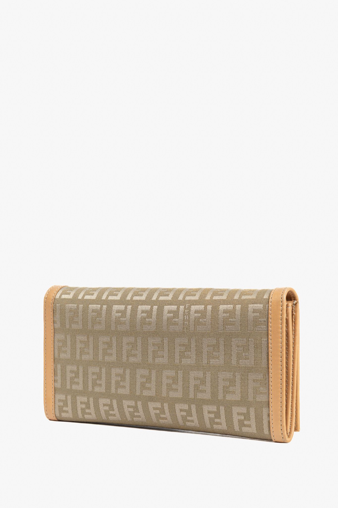 Fendi Fendi Beige FF Zucca Long Wallet Size ONE SIZE - 3 Thumbnail