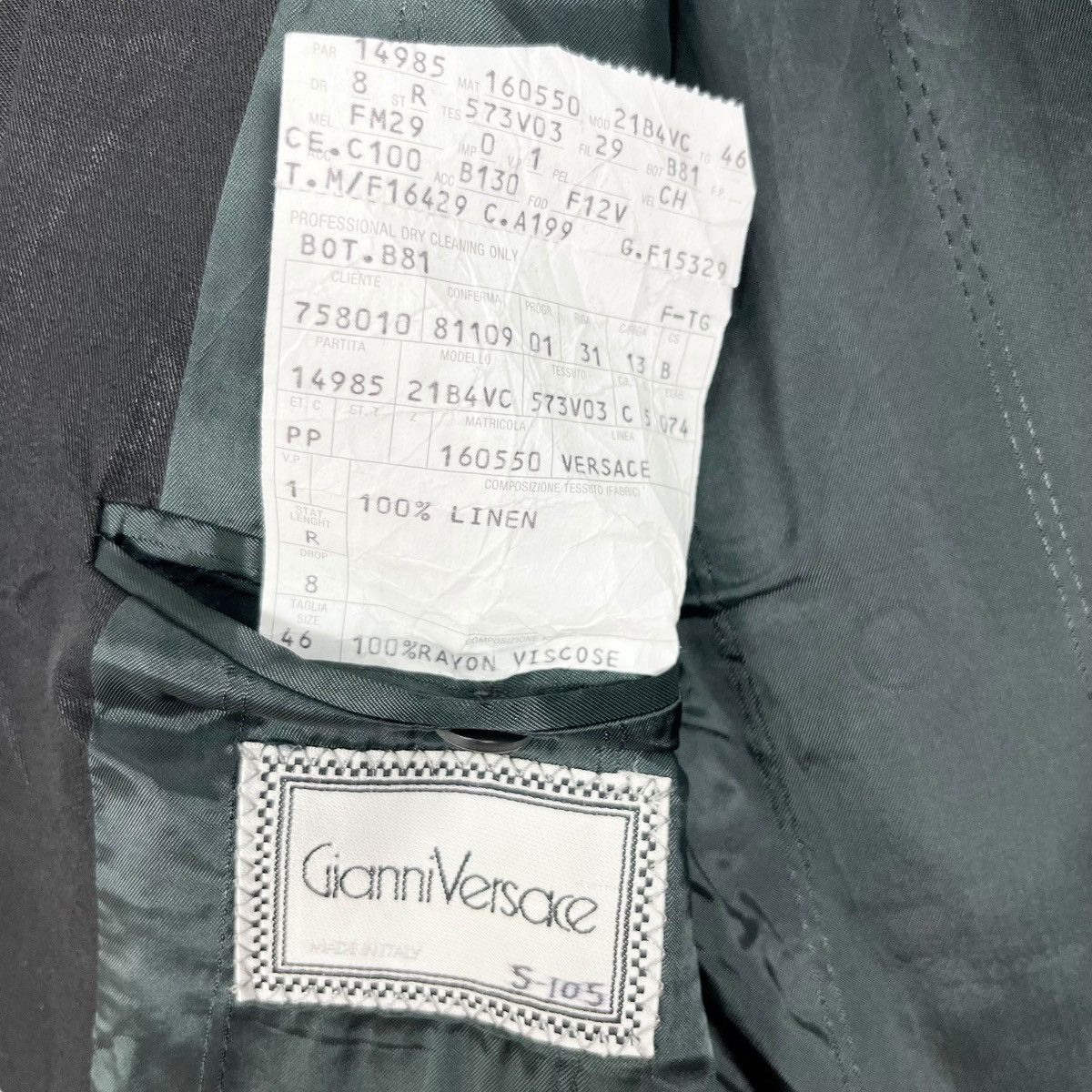 Versace × Vintage Vintage Gianni Versace Rayon Blazer Jacket Size US L / EU 52-54 / 3 - 7 Thumbnail
