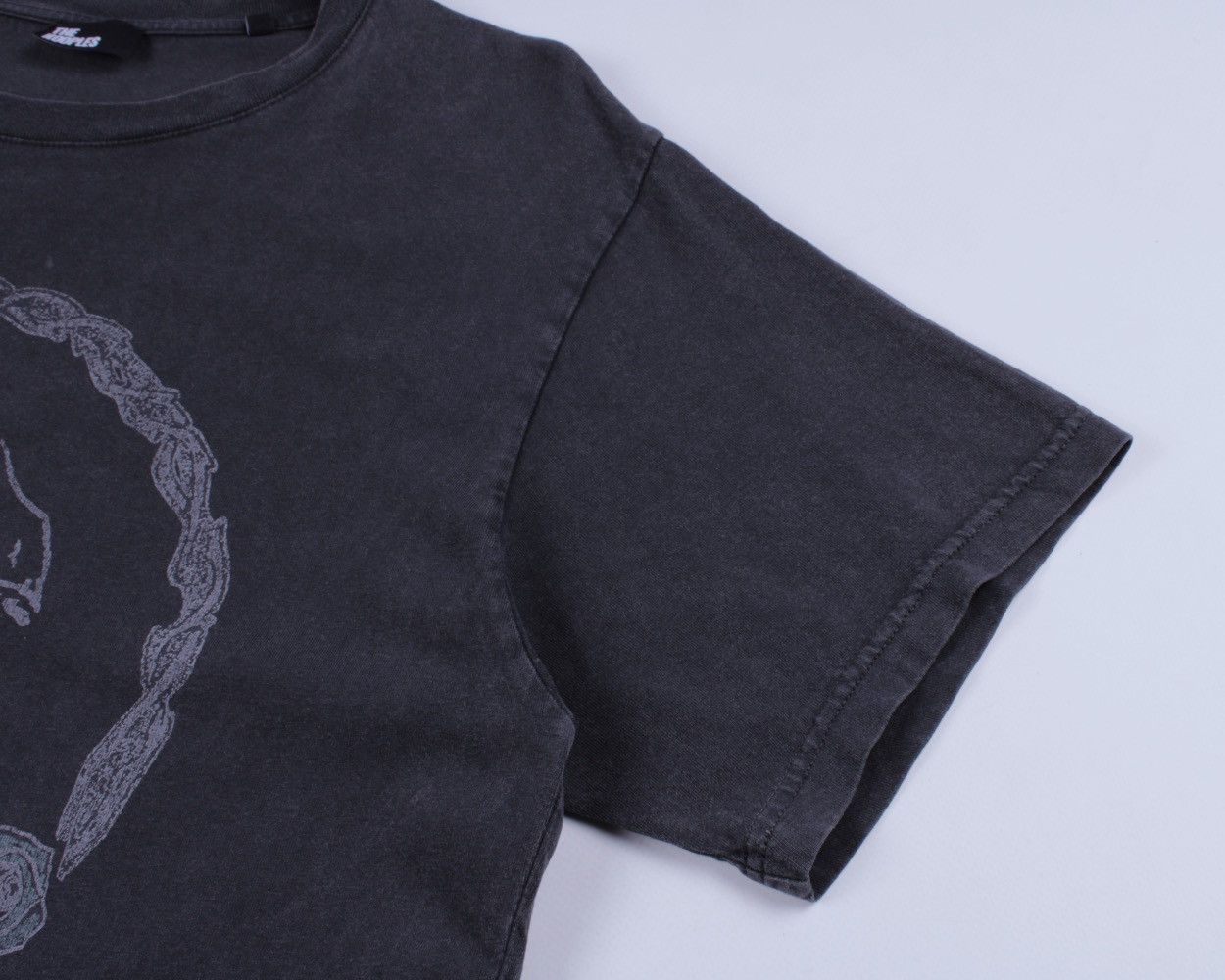 The Kooples The KOOPLES Garment Dyed Washed Gray/Black T-Shirt Size M / US 6-8 / IT 42-44 - 10 Thumbnail