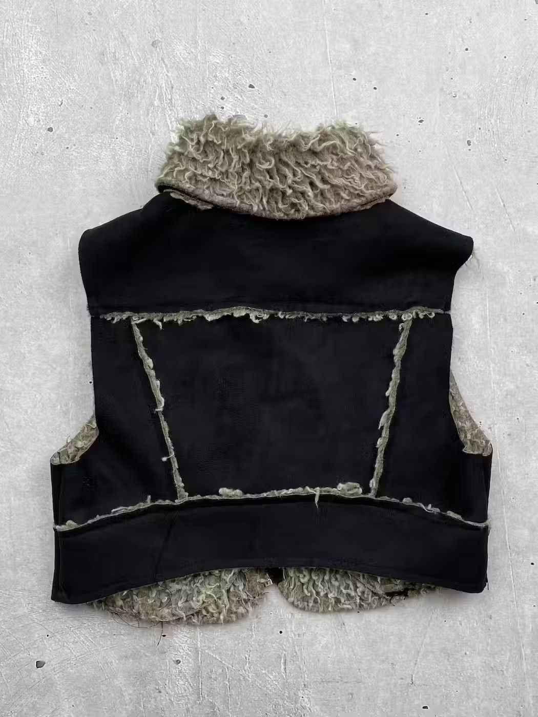Vintage Vintage Zipped Asymmetrical Faux Fur Vest Size XS / US 0-2 / IT 36-38 - 5 Thumbnail