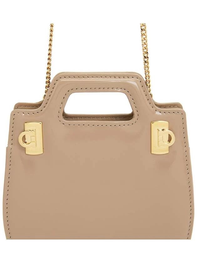 Salvatore Ferragamo o1s1rm1224 Size: OS / Micro Wanda Top Handle Bag in Beige Size ONE SIZE - 5 Thumbnail