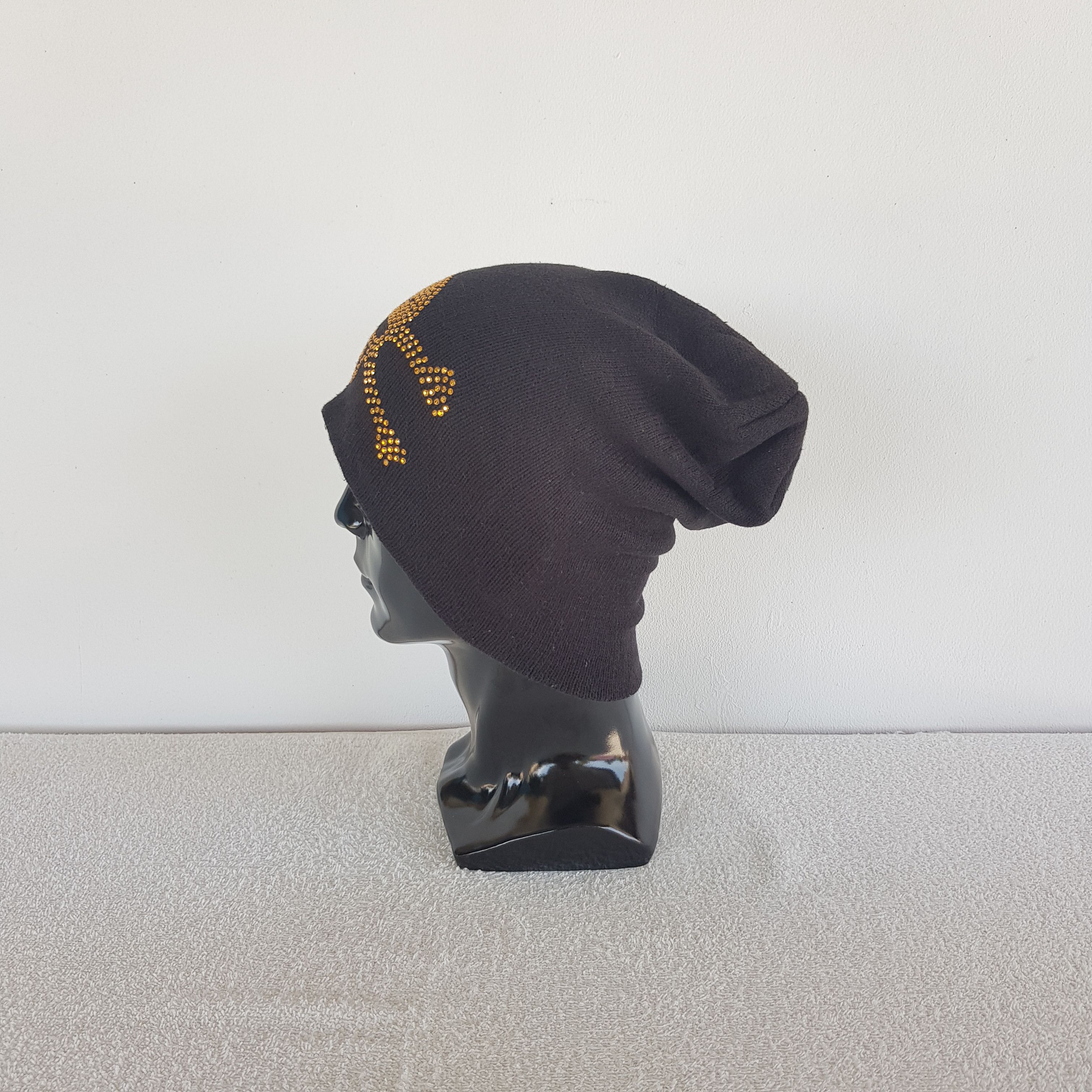 Japanese Brand Vintage Skulls Beanie Bling Bling Knit Snow Ski Caps Hats. Size ONE SIZE - 4 Thumbnail