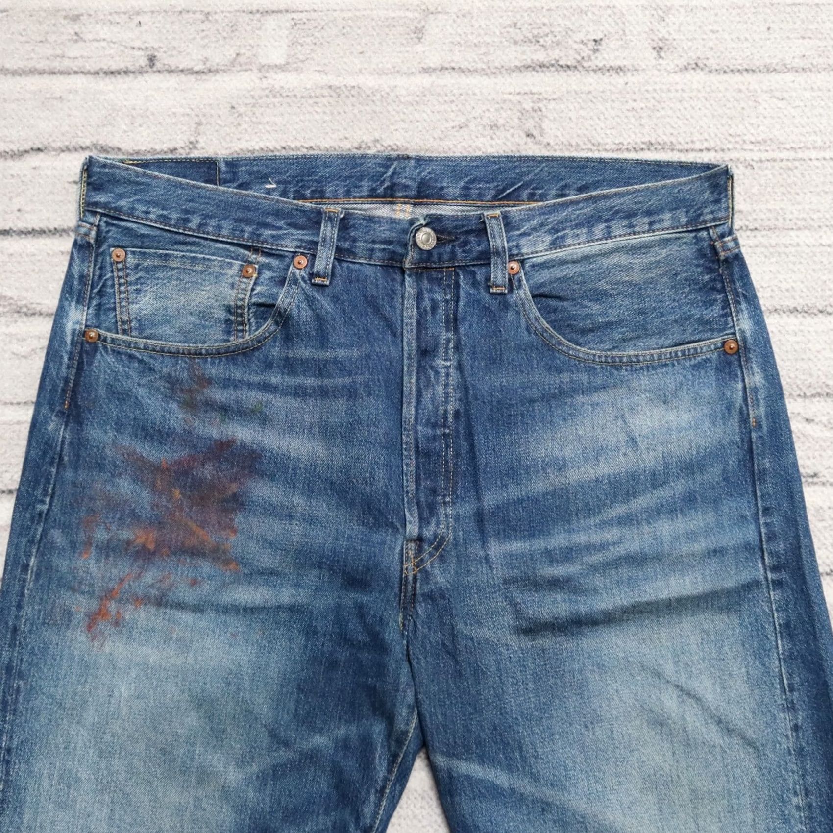 Levi's VINTAGE Levis 501XX Big E Selvedge Denim Jeans 36 34 Medium Wash Mens Jeans Size US 36 / EU 52 - 2 Thumbnail