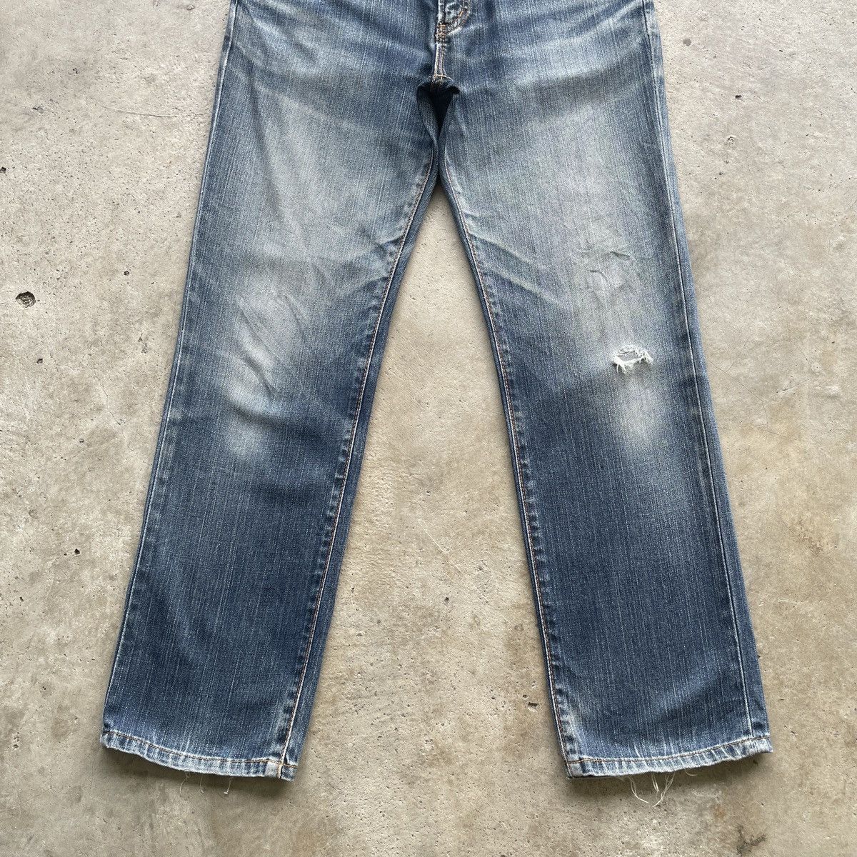Japanese Brand W30 Vintage Edwin 502 Japan Faded Distressed Jeans Pants Size US 30 / EU 46 - 4 Thumbnail