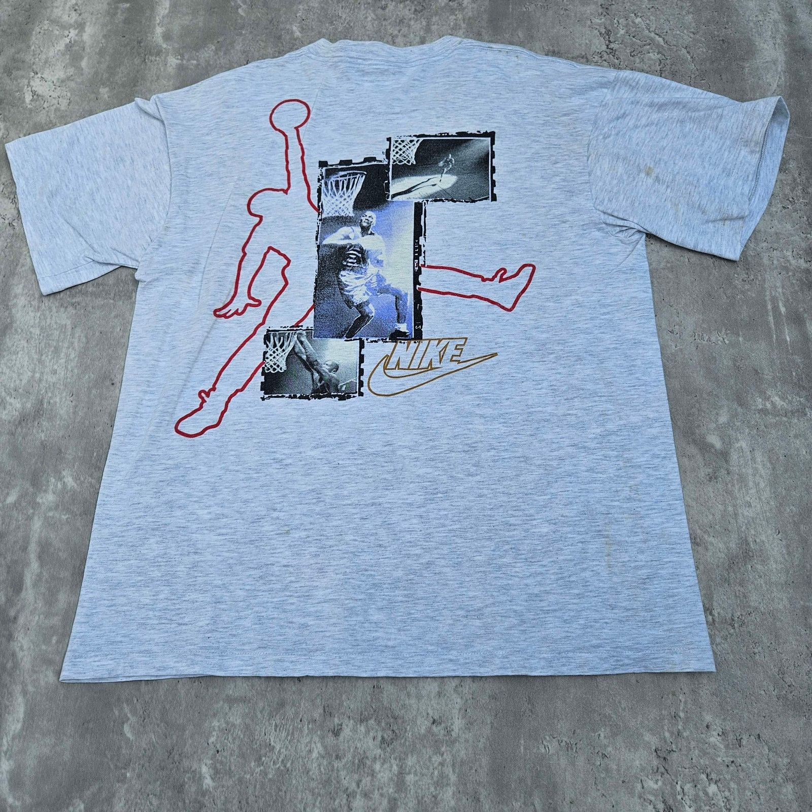 Nike Vintage Nike Michael Jordan Tee Grey Basketball X-Large 90s Size US XL / EU 56 / 4 - 1 Thumbnail