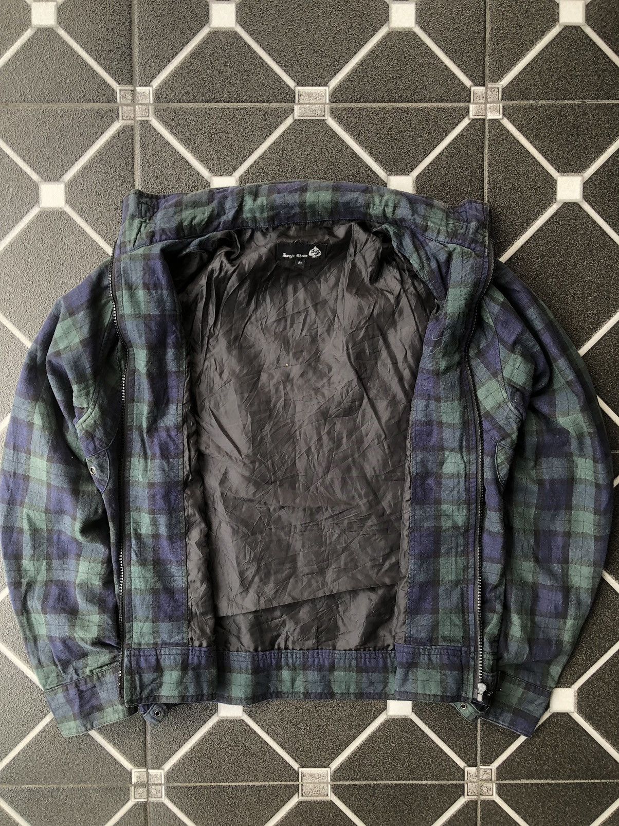 If Six Was Nine GOA Style Jungle Storm Tartan Jacket Multi Zipper Size US M / EU 48-50 / 2 - 2 Thumbnail