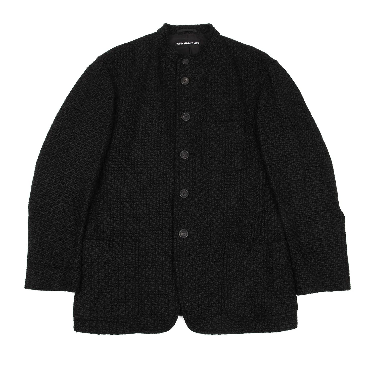 Issey Miyake Band Collar Jacket in Black - Size 2 Size US M / EU 48-50 / 2 - 1 Thumbnail