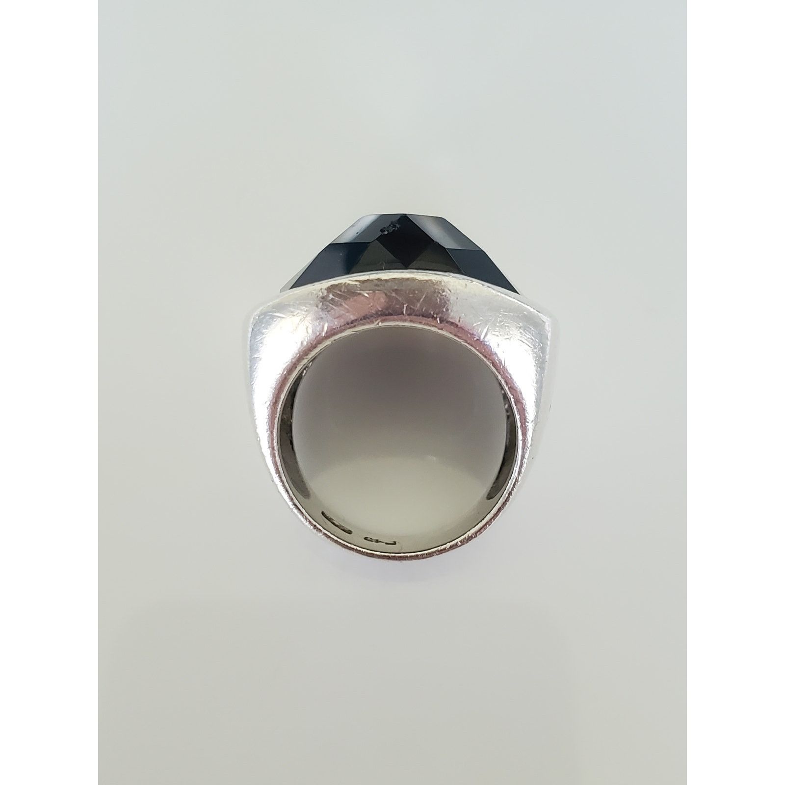 Other Vintage CFJ Designer Sterling Silver Onyx Ring Size ONE SIZE - 5 Thumbnail