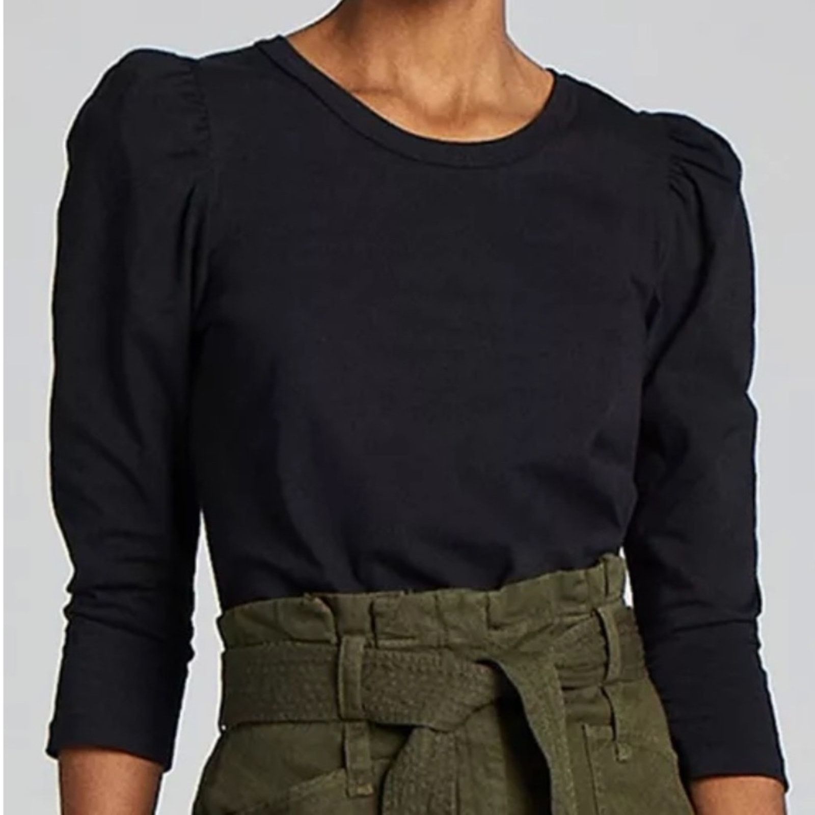 A.L.C. A.L.C. $195 Sold Out Karlie Puff-Sleeve Tee in Black Small Size S / US 4 / IT 40 - 2 Thumbnail
