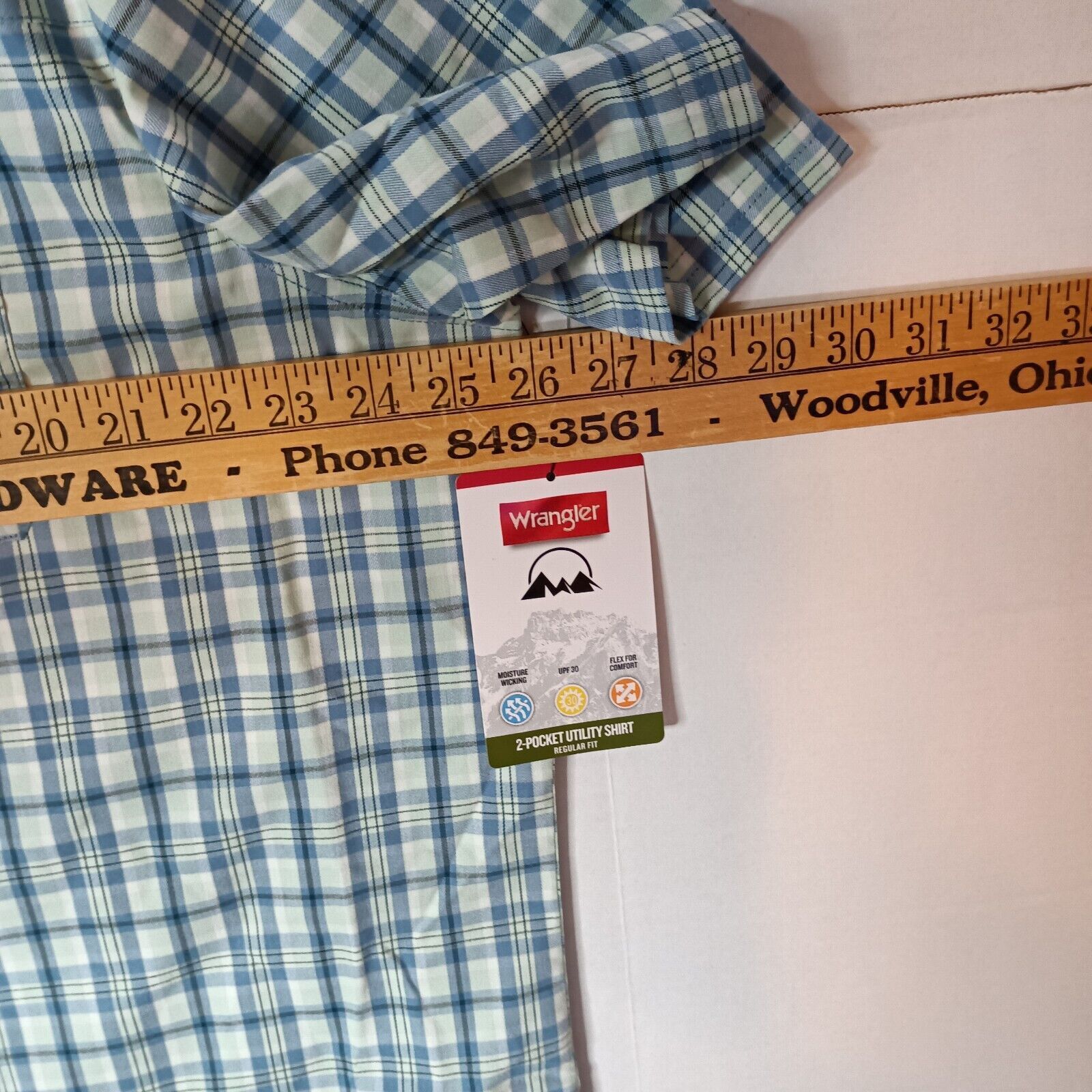 Wrangler Wrangler Utility Shirt Men's XL Plaid Regular Fit UPF 30 Size US XL / EU 56 / 4 - 12 Thumbnail