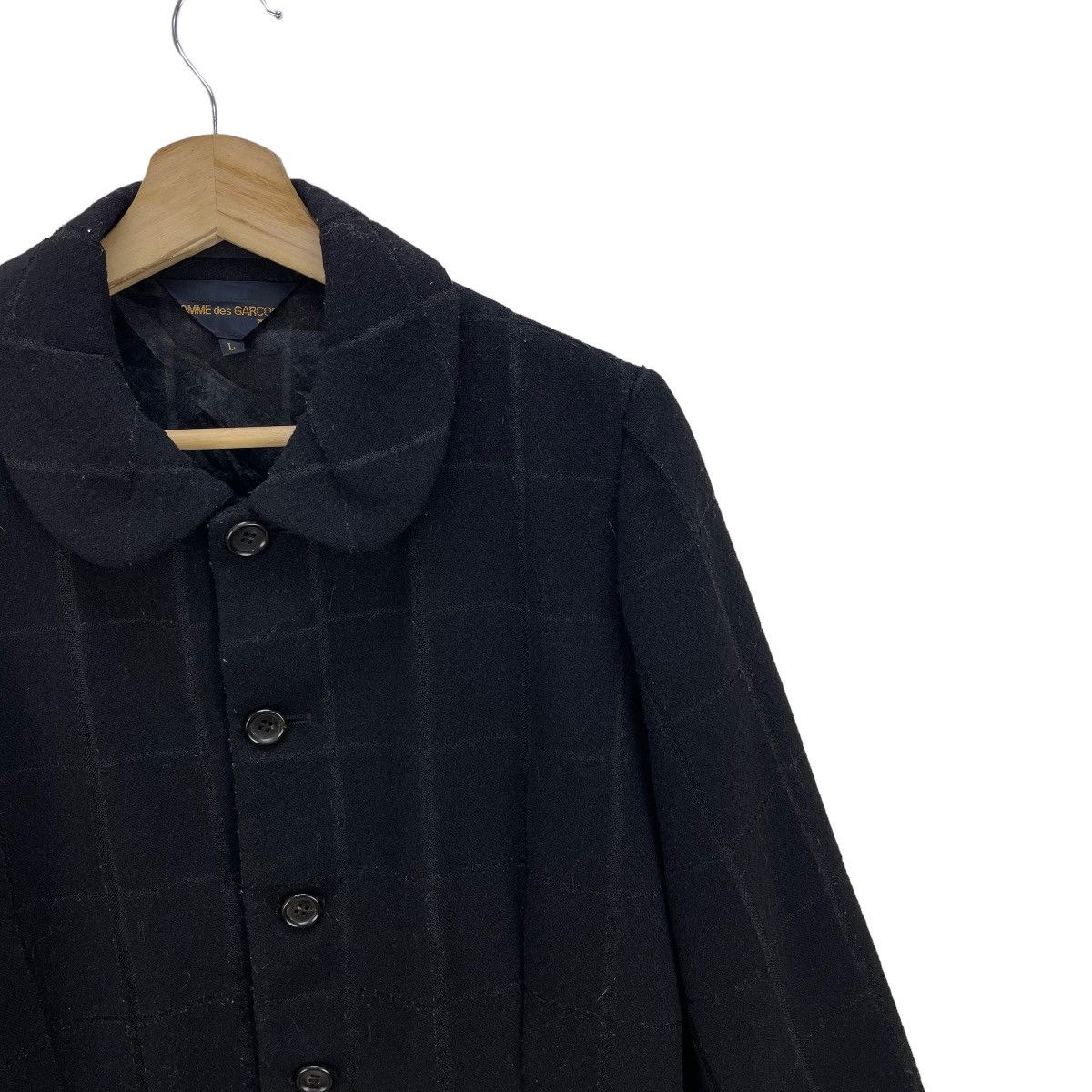 Comme des Garcons 🔥Vintage AD97 Comme Des Garcons Plaid Mesh Jacket Size L / US 10 / IT 46 - 7 Thumbnail