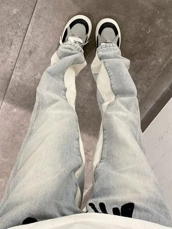 Japanese Brand Retro loose light colored micro flared jeans Size US 30 / EU 46 - 2 Thumbnail