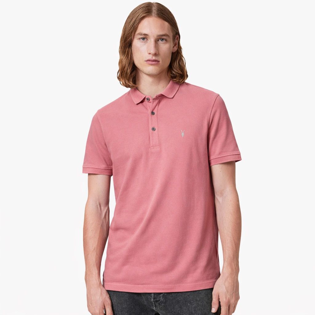 Allsaints AllSaints Mens Pink Polo Shirt Original Logo Short Sleeve Size US XS / EU 42 / 0 - 1 Thumbnail