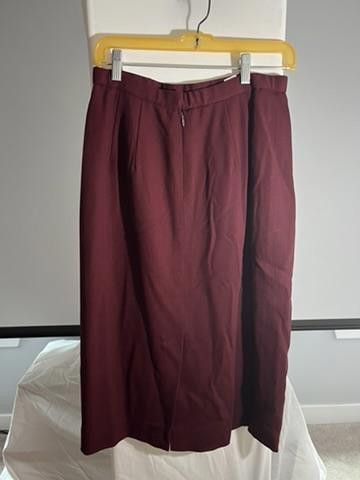 Pendleton Pendleton Women's Burgundy Skirt - Size 10 Size 32" / US 10 / IT 46 - 1 Thumbnail