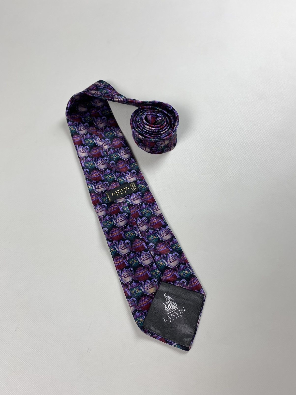 Lanvin × Vintage Lanvin Paris Vintage Patterned Silk Tie Size ONE SIZE - 9 Thumbnail
