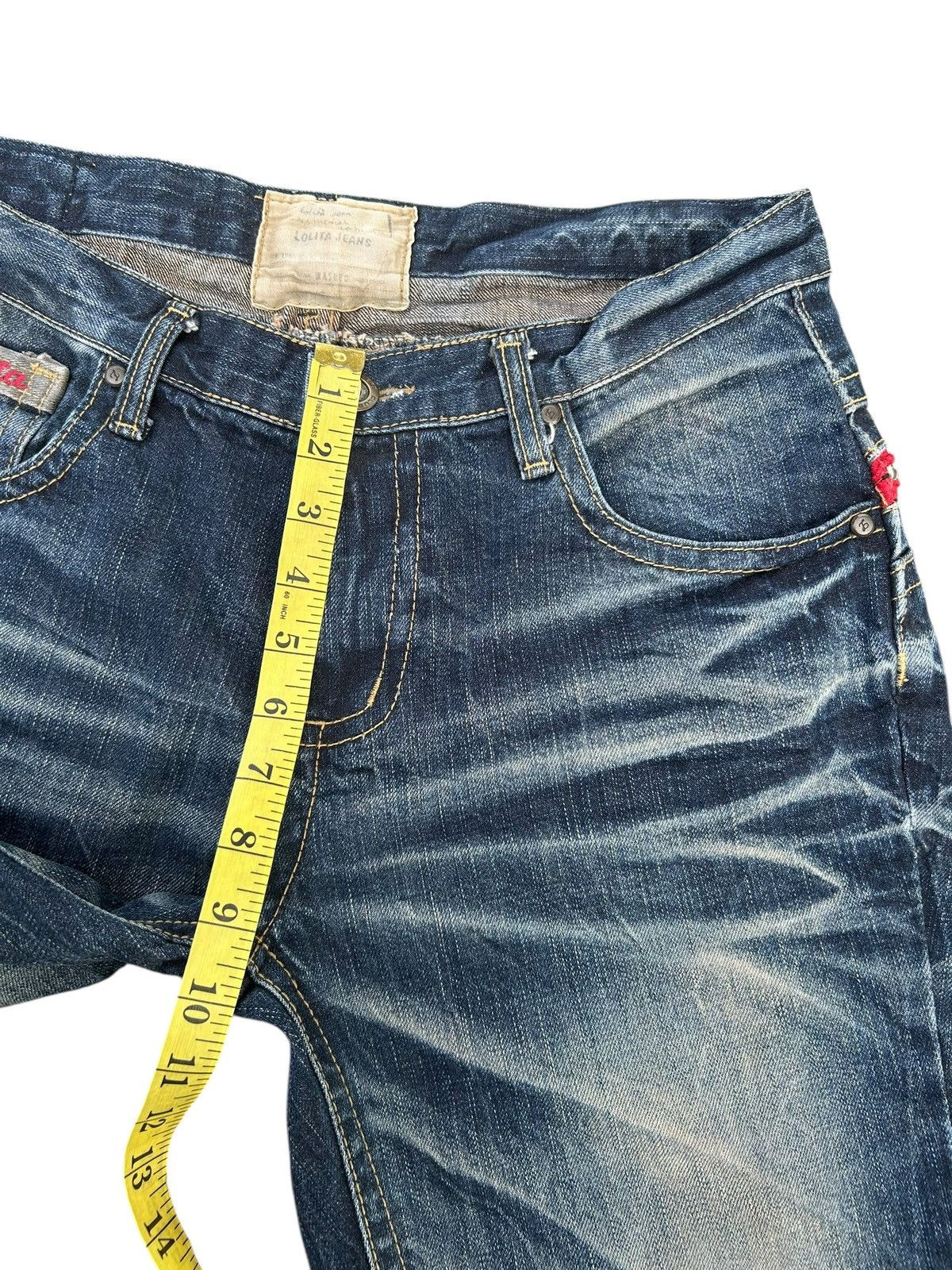 Kapital FLARE YOSHITOMO NARA LOLITA Vintage Distressed Denim Jeans Size US 34 / EU 50 - 17 Thumbnail