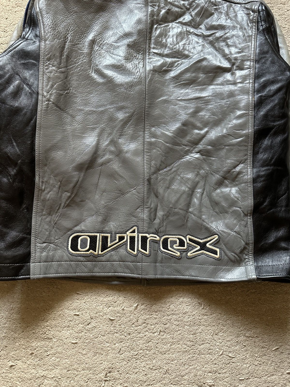 Avirex × Vintage 1990s Avirex Spirit of American Leather Varsity Jacket Size US XL / EU 56 / 4 - 14 Thumbnail