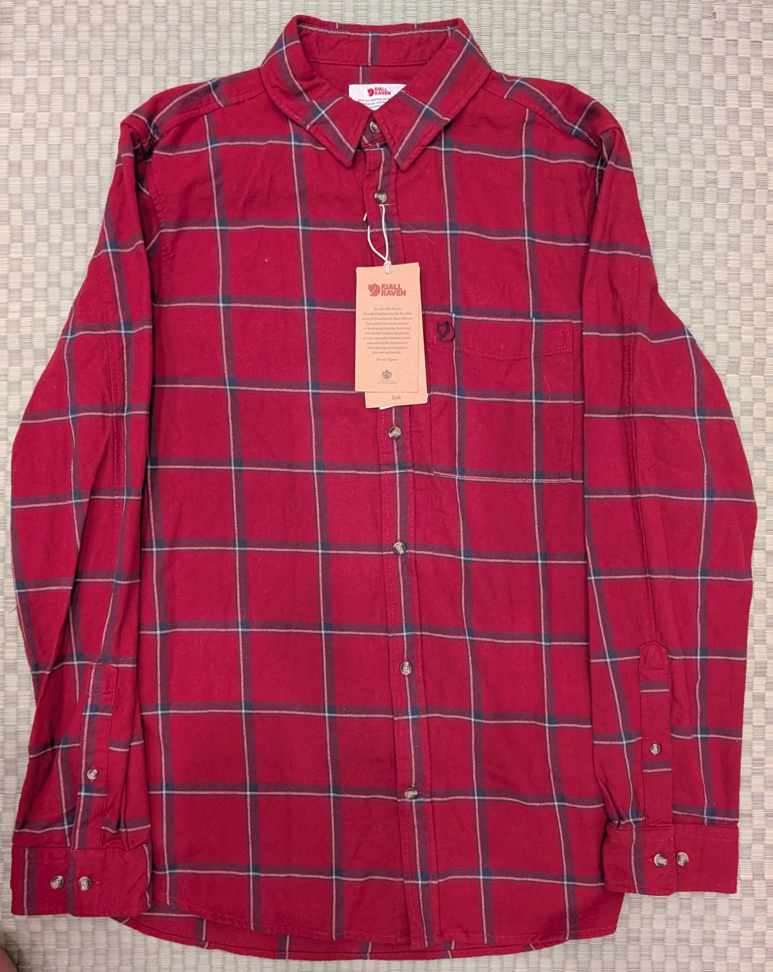 Fjallraven NWT Fjallraven Ovik Comfort Flannel Shirt Red Oak Size US L / EU 52-54 / 3 - 1 Thumbnail