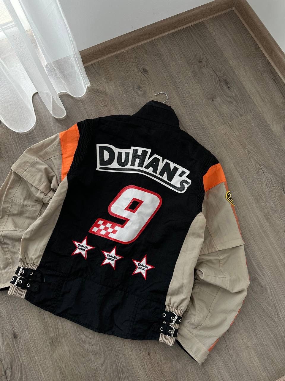 Japanese Brand × Vintage Vintage Duhan’s Shocki Moto Black Big Logo Racing Jacket Size US L / EU 52-54 / 3 - 18 Thumbnail